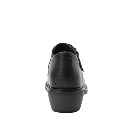 Alegria Women's Mave Leather Oxford Loafer Double Buckle Shoes