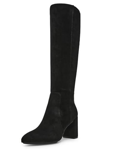 Womens Barnard Zip Up Slip On Knee-High Boots
