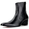 Dress Boot for Men Leather Chukka Designer Boots Calfskin Casual Heel Shoes Zipper-up OS-JY002-Black-Calfskin-US
