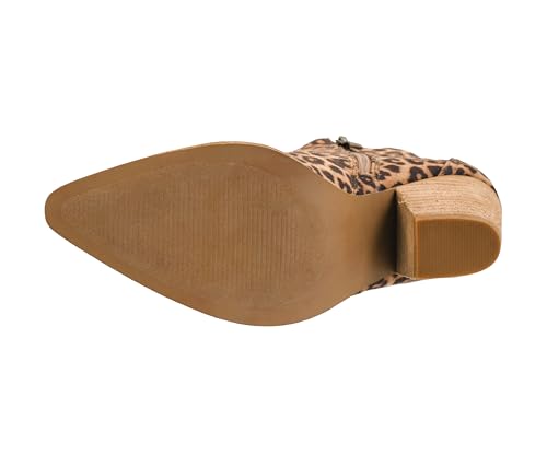 Hey Girl Womens Bar Hoppin 3.5-Inch Stacked Heel Booties, With Corkys Soft EVA insoles, An Inside zip For Easy On And Off, and