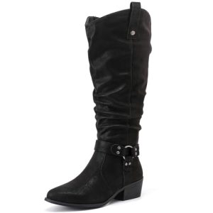 Women's Extra Wide Calf Knee High Boots, Wide Width Slouchy Knee-High Boots.