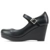 Merry ~ Womens Mary Jane Strap Comfortable Platform Wedge Pump Heel Shoes (Wide Fit Available)
