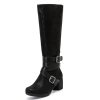 Women's Knee High Boots with Chunky Heel, Pointed Toe, Comfortable and Fashionable for Fall and Winter Wear for Women.