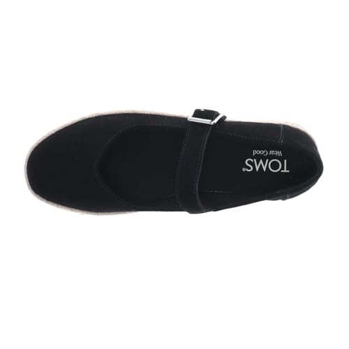 Womens Carolina Mary Jane Espadrille Flats Casual - Black