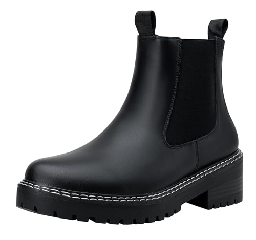 Women's 9605 Chelsea Ankle Boots Slip on Short Booties