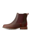 Womens Wexford Waterproof Round Toe Chelsea Casual Boots Ankle Low Heel 1-2" - Brown