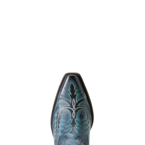 Women's Round Up Collins Western Boot, Fresh Denim, 8.5