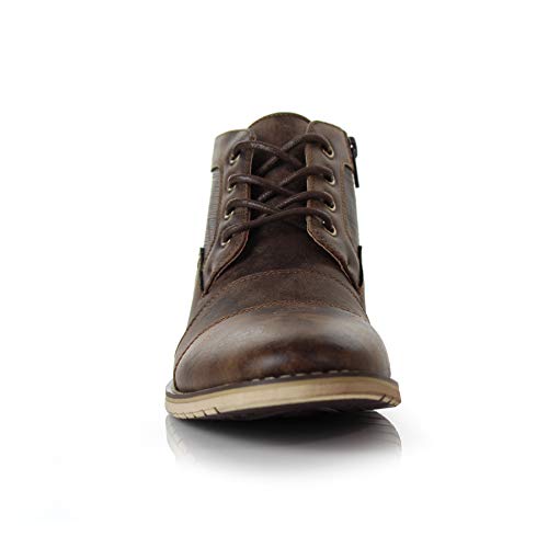 Blaine MFA806035 Mens Casual Brogue Mid-Top Lace-Up and Zipper Boots…