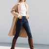 Knee High Boots Women Pointed Toe Chunky Heel Fall Tall Boots Side Zipper Faux Leather Long Boots for Women