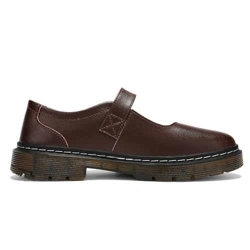 Women's Mary Jane Flat Shoes Comfort Platform Buckle Ankle Strap Flats Breathable Slip On Lightweight Office Work Shoes