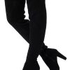 Women's Aria Thigh High Over The Knee Boots, Cute Suede Long Boots with High Heel and Inner Zipper