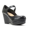 Merry ~ Womens Mary Jane Strap Comfortable Platform Wedge Pump Heel Shoes (Wide Fit Available)