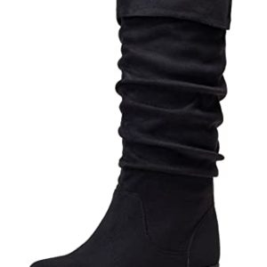 Women's 942 Knee High Boots Suede Slouch Flat Comfort Boots