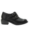 Alegria Women's Mave Leather Oxford Loafer Double Buckle Shoes