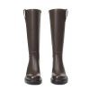 Wide Calf Knee High Boots for Women Round Toe Chunky Platform Tall Boots Comfortable Low Heel Faux Leather Boots with Side