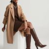 Knee High Boots Women Pointed Toe Chunky Heel Fall Tall Boots Side Zipper Faux Leather Long Boots for Women