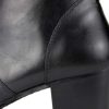 Dress Boot for Men Leather Chukka Designer Boots Calfskin Casual Heel Shoes Zipper-up OS-JY002-Black-Calfskin-US