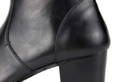 Dress Boot for Men Leather Chukka Designer Boots Calfskin Casual Heel Shoes Zipper-up OS-JY002-Black-Calfskin-US