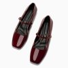 Women's Mary Jane Flats Closed Square Toe Ballet Flat Dressy Comfortable Slip on Shoes