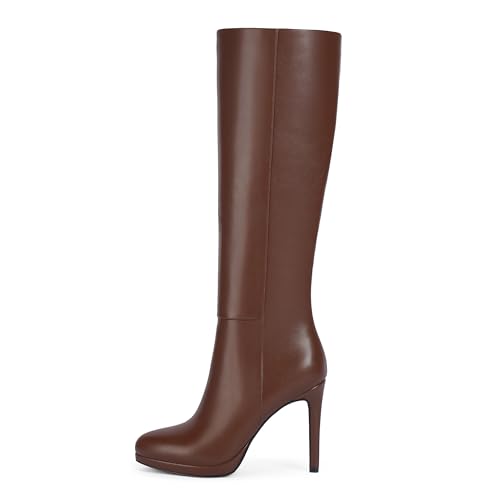 Knee High Boots Women Platform Stiletto Heel Tall Boots Round Toe Fall Winter Long boots for Women