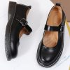 Mary Jane Shoes Women Mary Janes for Women Flats Oxford Round Toe Non-Slip Casual Shoes Comfortable Dress Shoes Cute School