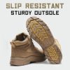 Steel Toe Boots for Men Women Comfortable Lightweight Work Boots for Men Slip Resistant High Top Steel Toe Safety Shoes Puncture