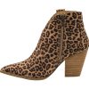 Hey Girl Womens Bar Hoppin 3.5-Inch Stacked Heel Booties, With Corkys Soft EVA insoles, An Inside zip For Easy On And Off, and