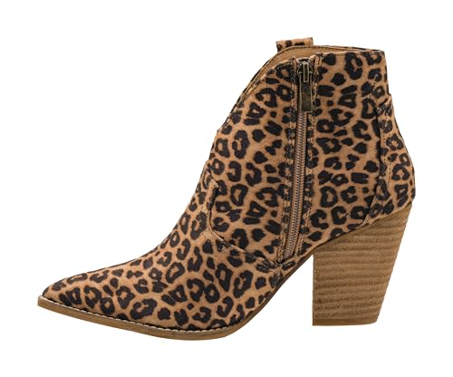 Hey Girl Womens Bar Hoppin 3.5-Inch Stacked Heel Booties, With Corkys Soft EVA insoles, An Inside zip For Easy On And Off, and