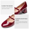 Mary Jane Shoes Women, Chunky Mary Janes Heels for Women Shoes Dressy Casual, Dress Shoes for Women Block Heels Closed Toe Mary