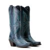 Women's Round Up Collins Western Boot, Fresh Denim, 8.5