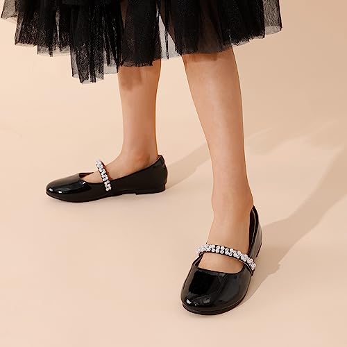 Girls Mary Jane Dress Shoes Ballerina Flats for Wedding, Party (Toddler/Little Kid/Big Kid)