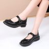 Mary Jane Shoes Women Mary Janes for Women Flats Oxford Round Toe Non-Slip Casual Shoes Comfortable Dress Shoes Cute School