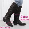 Women's Extra Wide Calf Knee High Boots, Wide Width Slouchy Knee-High Boots.