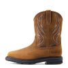 Men's 10in Sierra Shock Shield Brown Wide Square Toe H2O Steel Toe Pull on Work Boot