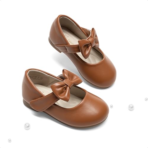 Toddler Flower Girl Dress Shoes Little Girls Mary Janes Ballet Flats Ballerina Shoes Wedding Party