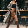 Knee High Boots Women Platform Stiletto Heel Tall Boots Round Toe Fall Winter Long boots for Women