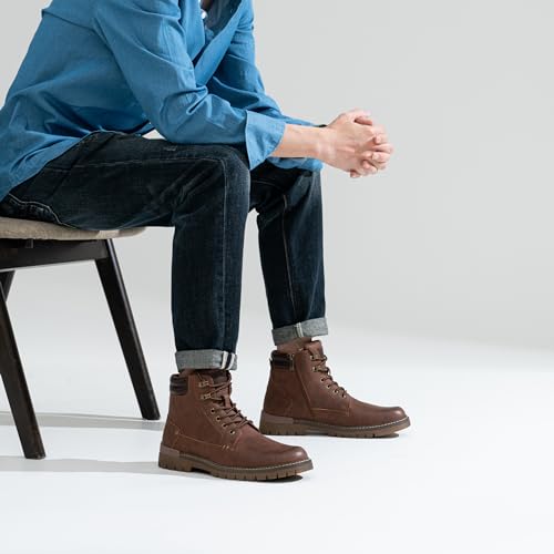 Mens Boots Fashion Casual Boot Hiking Zipper Chukka Boots for Men