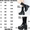 Womens Wedge Heel Ankle Boots Platform Zipper Punk Motorcycle Booties Chunky Block High Heel Round Toe Fashion Work Combat Boots