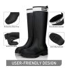 Rain Boots for Women, Waterproof Rubber Garden Boots Durable Slip Resistant Muck Boots,Tall Water Fishing Shoes Comfort Knee