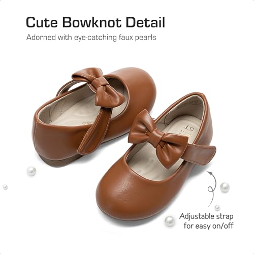 Toddler Flower Girl Dress Shoes Little Girls Mary Janes Ballet Flats Ballerina Shoes Wedding Party