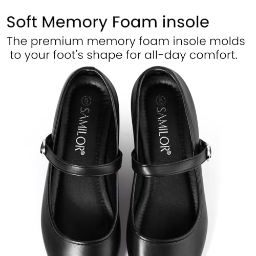 Mary Jane Flats Shoes Women Square Toe Ballet Flats Comfortable Ankle Strap Flats Casual Slip on Flats Women Flats Dress Shoes