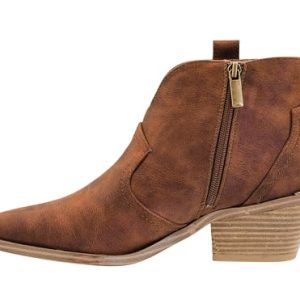 Hey Girl Womens Closing Time Bootie - Featuring A Chic Western Style Stitching, A 2.5-Inch Heel, and Comfortable Insoles for