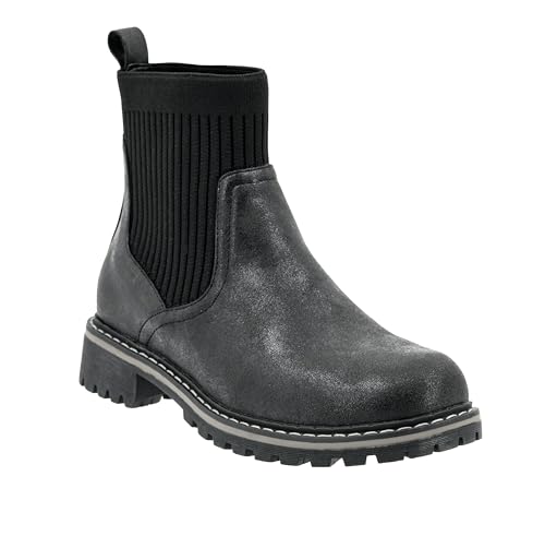 Womens Cabin Fever Bootie - Featuring a Sock Top Upper, A Lug Outsole with a 1-Inch Heel, Comfortable and Cushioned Insoles For