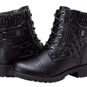 Women's 903 Combat Ankle Boots, Lace up Comfortable Booties Low Heel