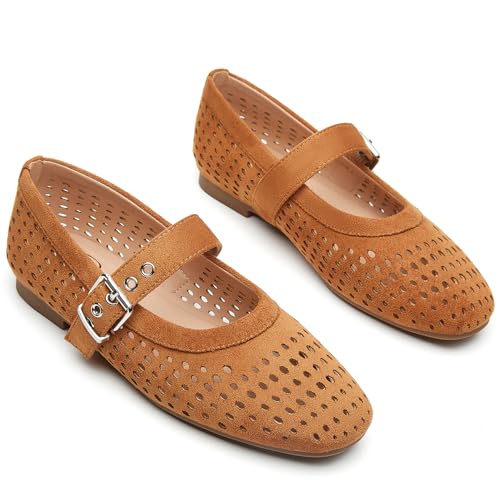 Mary Jane Shoes Women, Mary Jane Flats for Women, Ballet Flats Shoes Round Toe Mary Jane Flats Shoes Dressy Comfortable