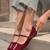 Women's Mary Jane Flats Closed Square Toe Ballet Flat Dressy Comfortable Slip on Shoes