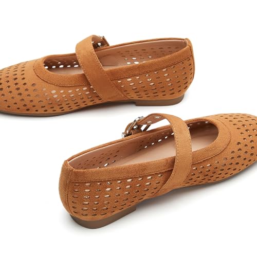 Mary Jane Shoes Women, Mary Jane Flats for Women, Ballet Flats Shoes Round Toe Mary Jane Flats Shoes Dressy Comfortable
