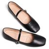 Womens Square Toe Ballet Flats Comfortable Mary Jane Shoes Dressy Casual Slip-On Ballerina Walking Flat Shoes