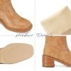 Women's Banana Knee High Boots Square Toe Chunky Block Heel Tall Boots Wide Calf Fashion Comfortable Casual Pull on Long Boots