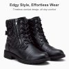 Women's 903 Combat Ankle Boots, Lace up Comfortable Booties Low Heel